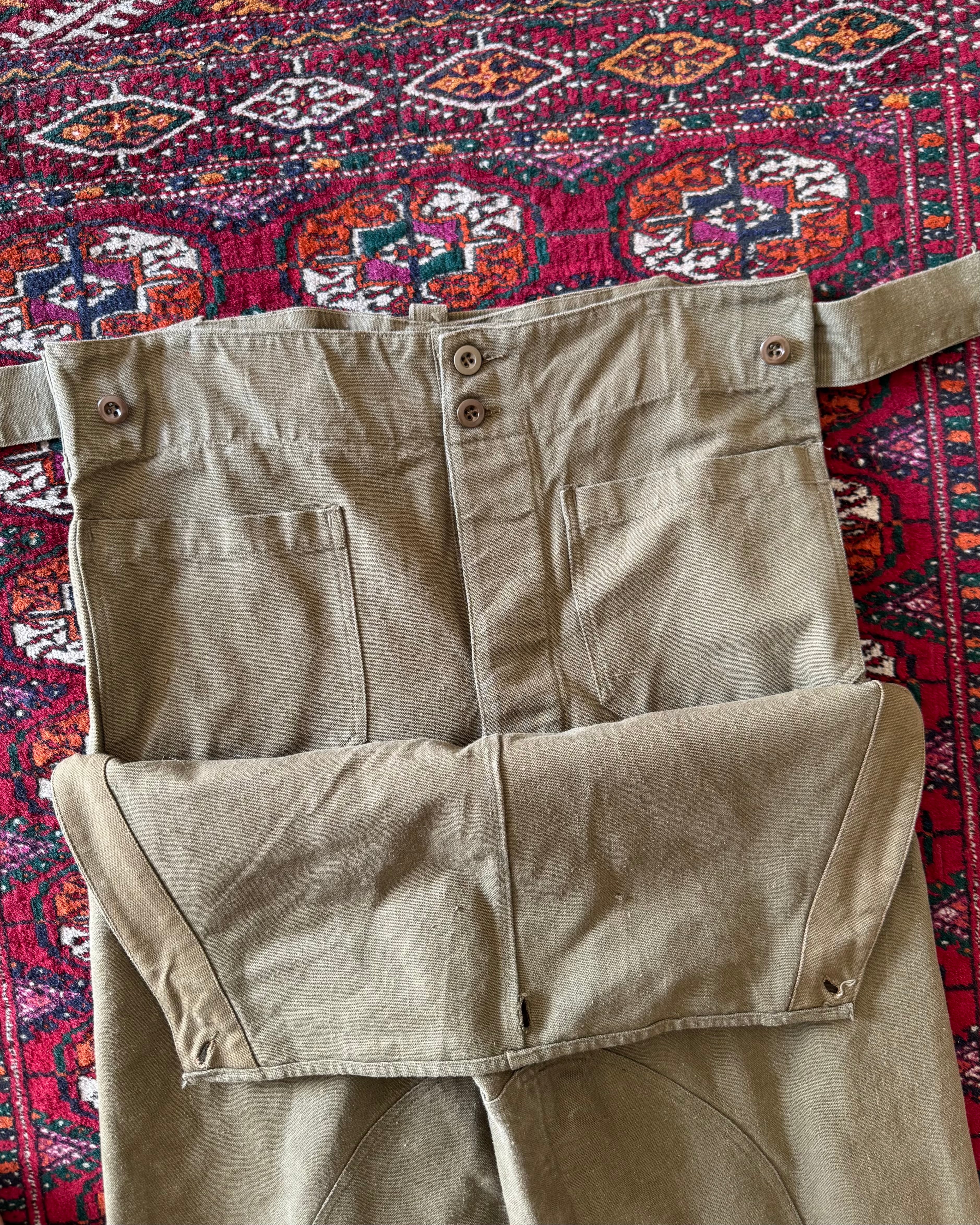 Vintage 1960s Swedish Army motorcycle pants