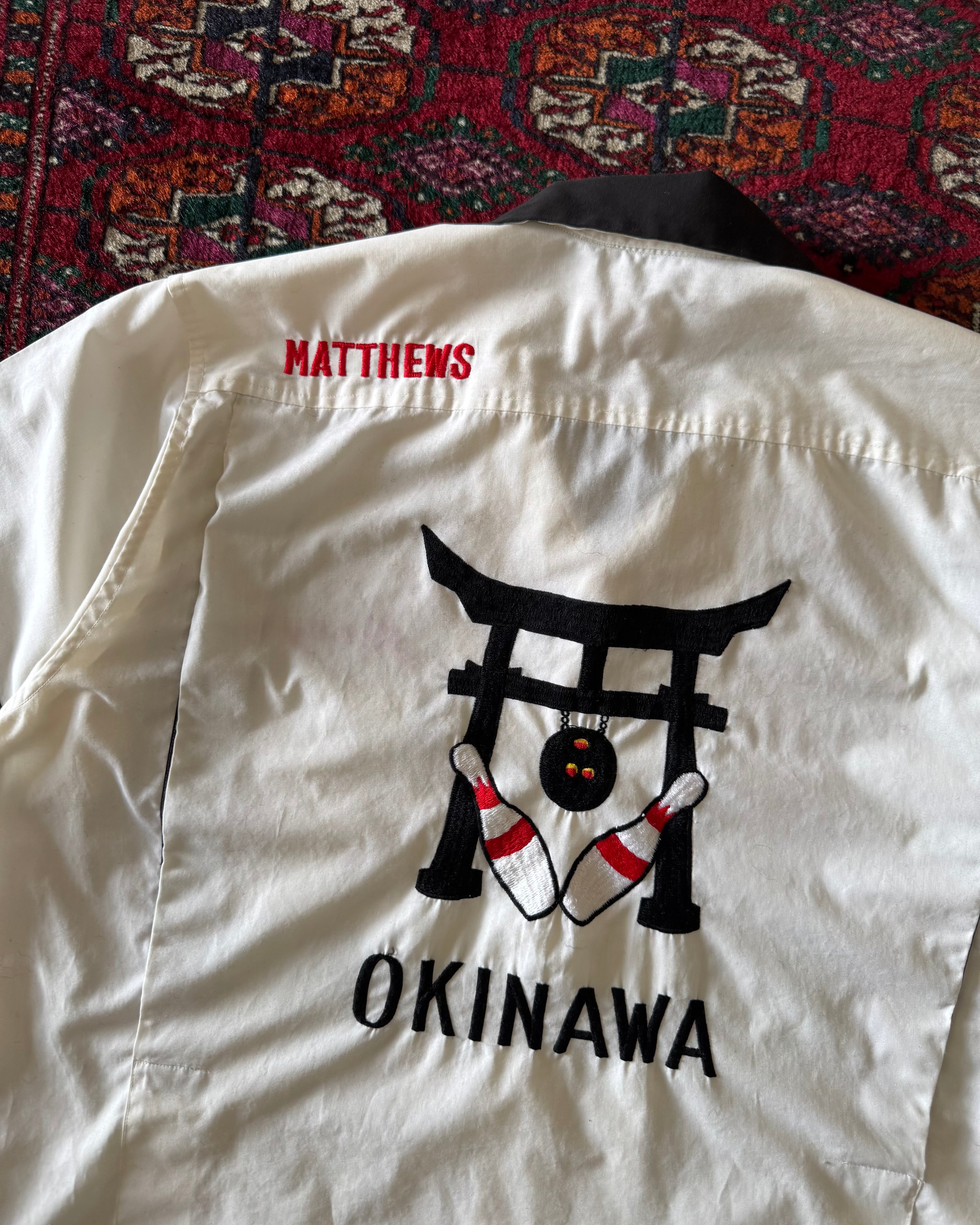 Vintage 1960s Mugi-store Okinawa bowling shirt ￼