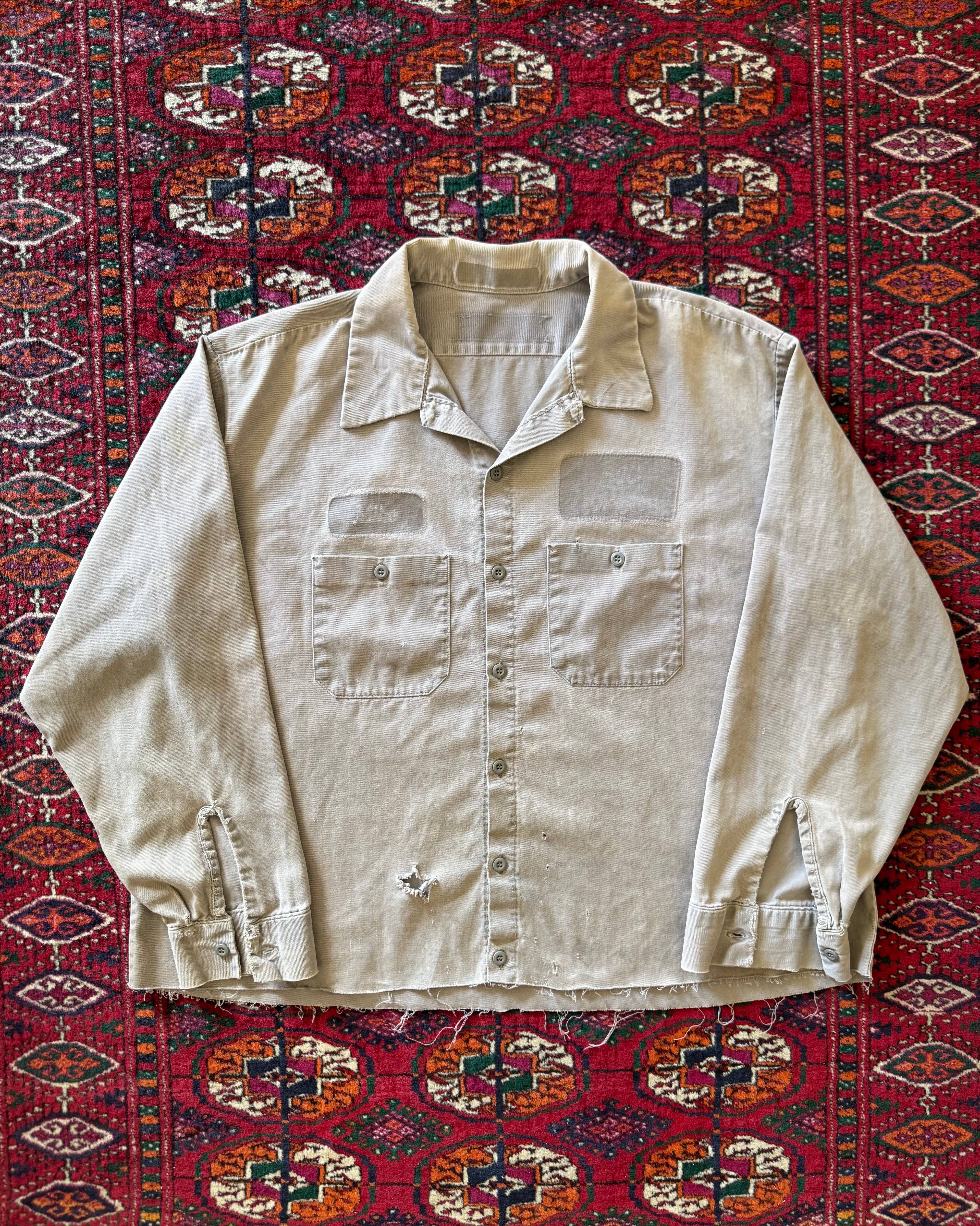 1970s distressed work shirt