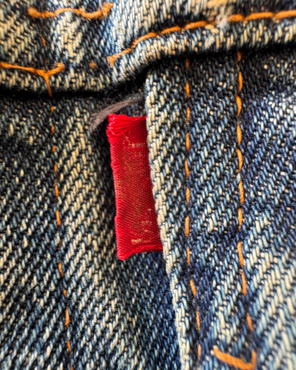 1970s Levi’s big E denim jacket with Rolling Stones patch