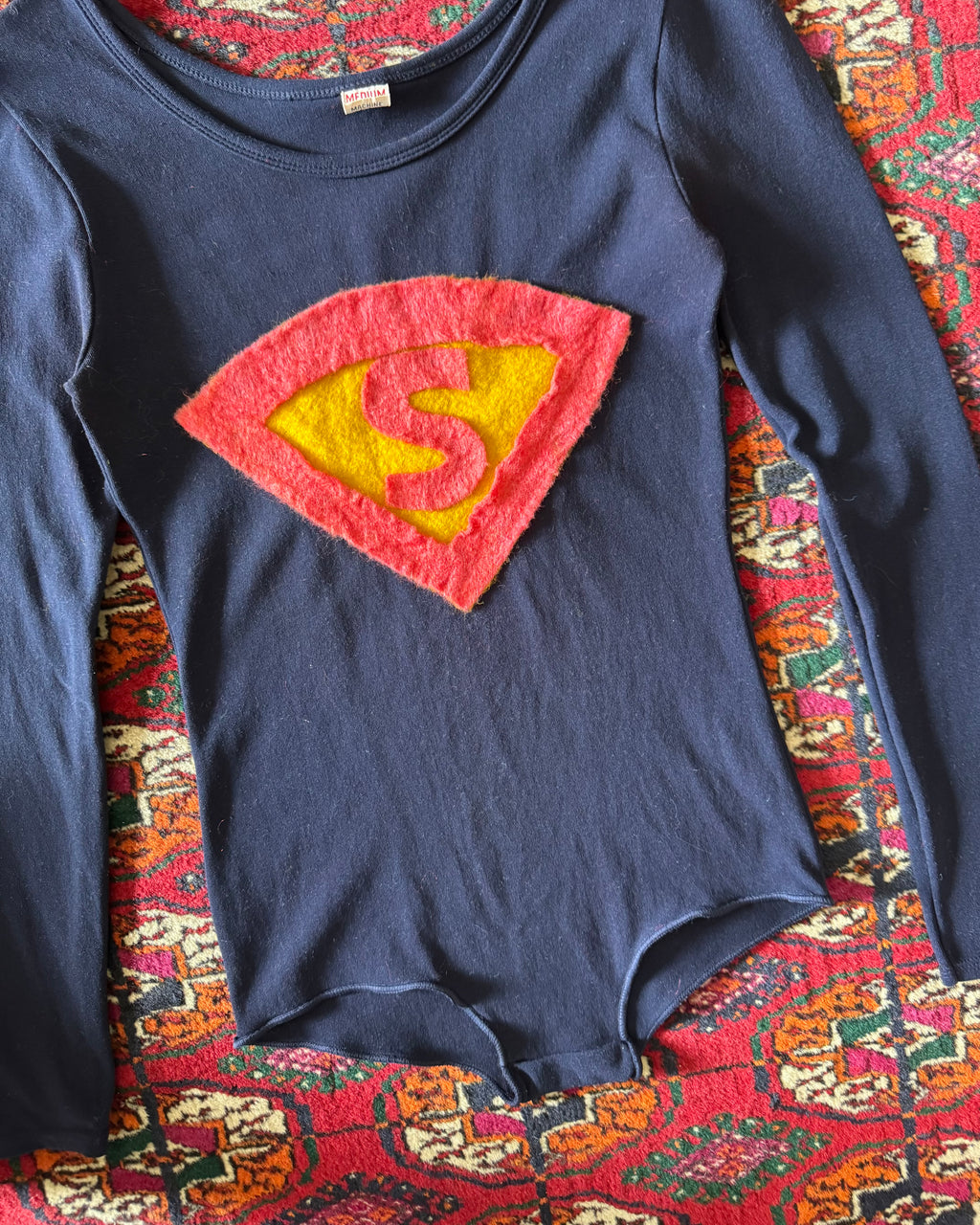 Vintage 1960s/70s homemade Supergirl leotard ￼