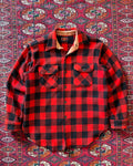 1960s Zerotex red plaid wool shirt