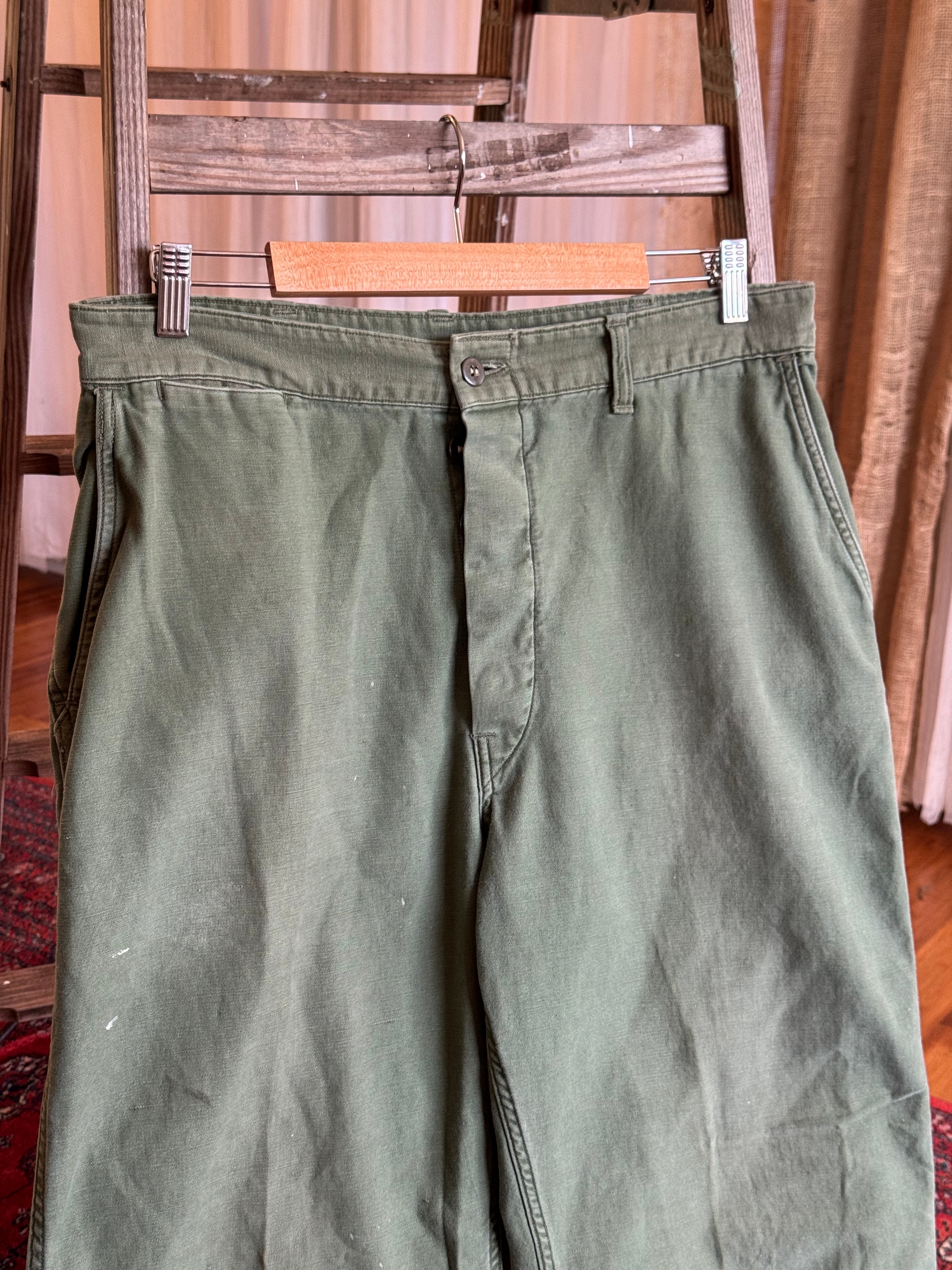 1960s army fatigue, engineer work pants