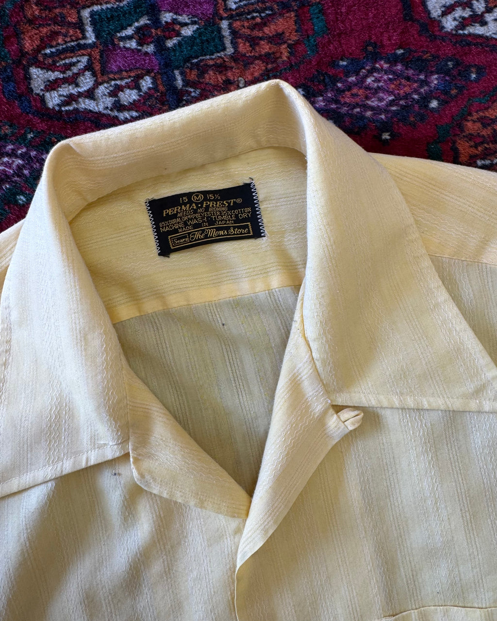 Vintage 1970s Perma-Prest Sears collar loop ￼