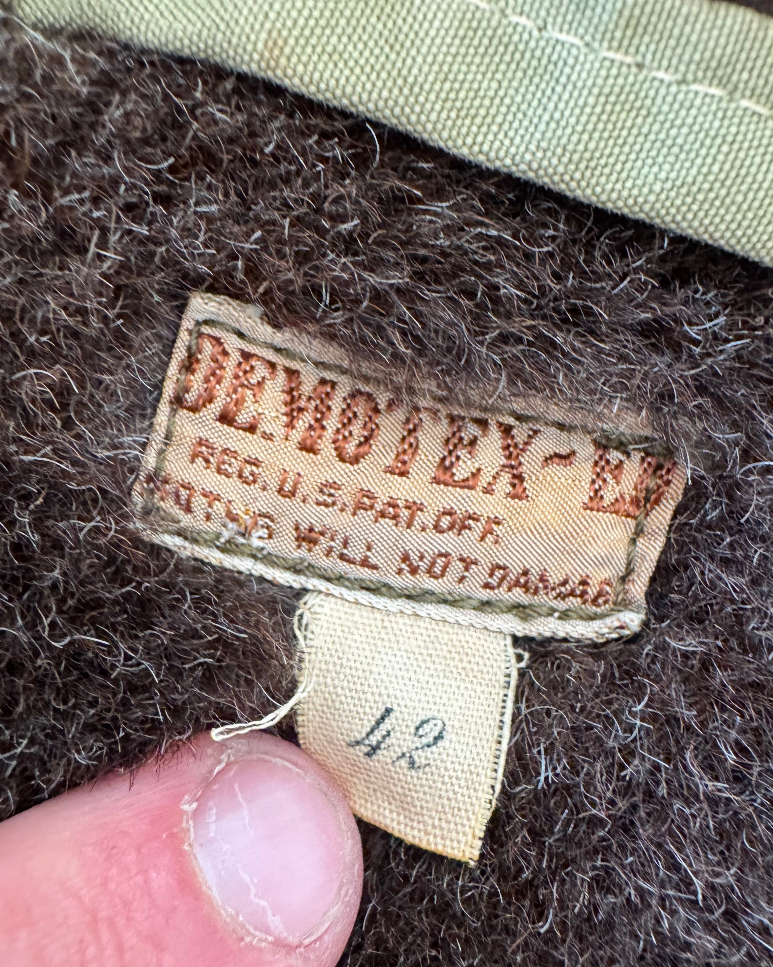 Vintage 1960s/50s Demotex alpaca lined stencil vest ￼￼