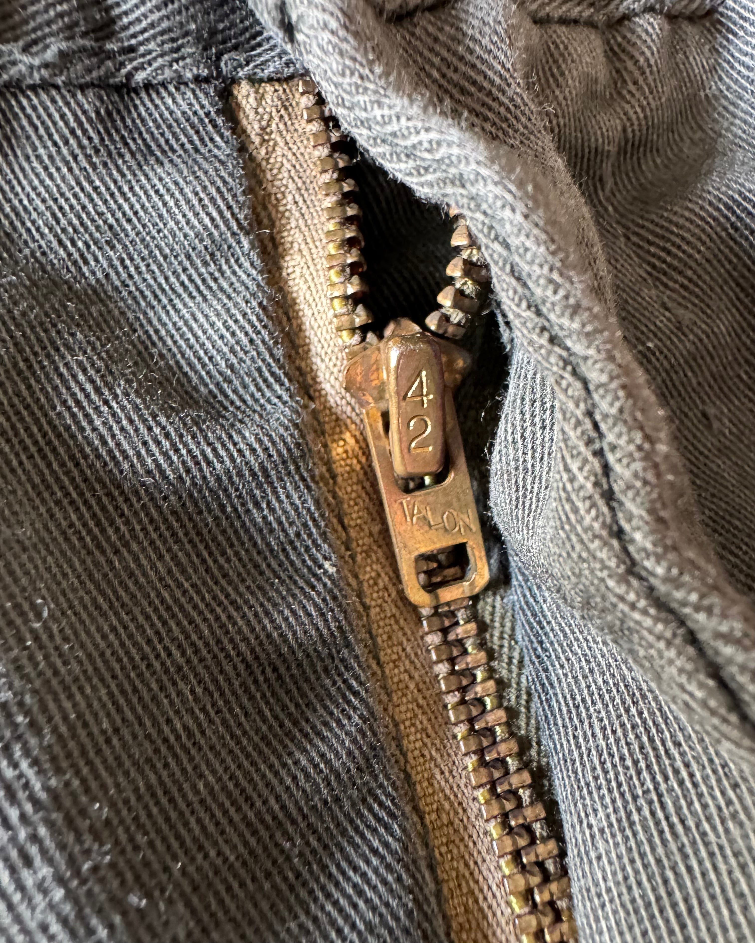 Vintage 1960s permanent press work pants with original repairs ￼