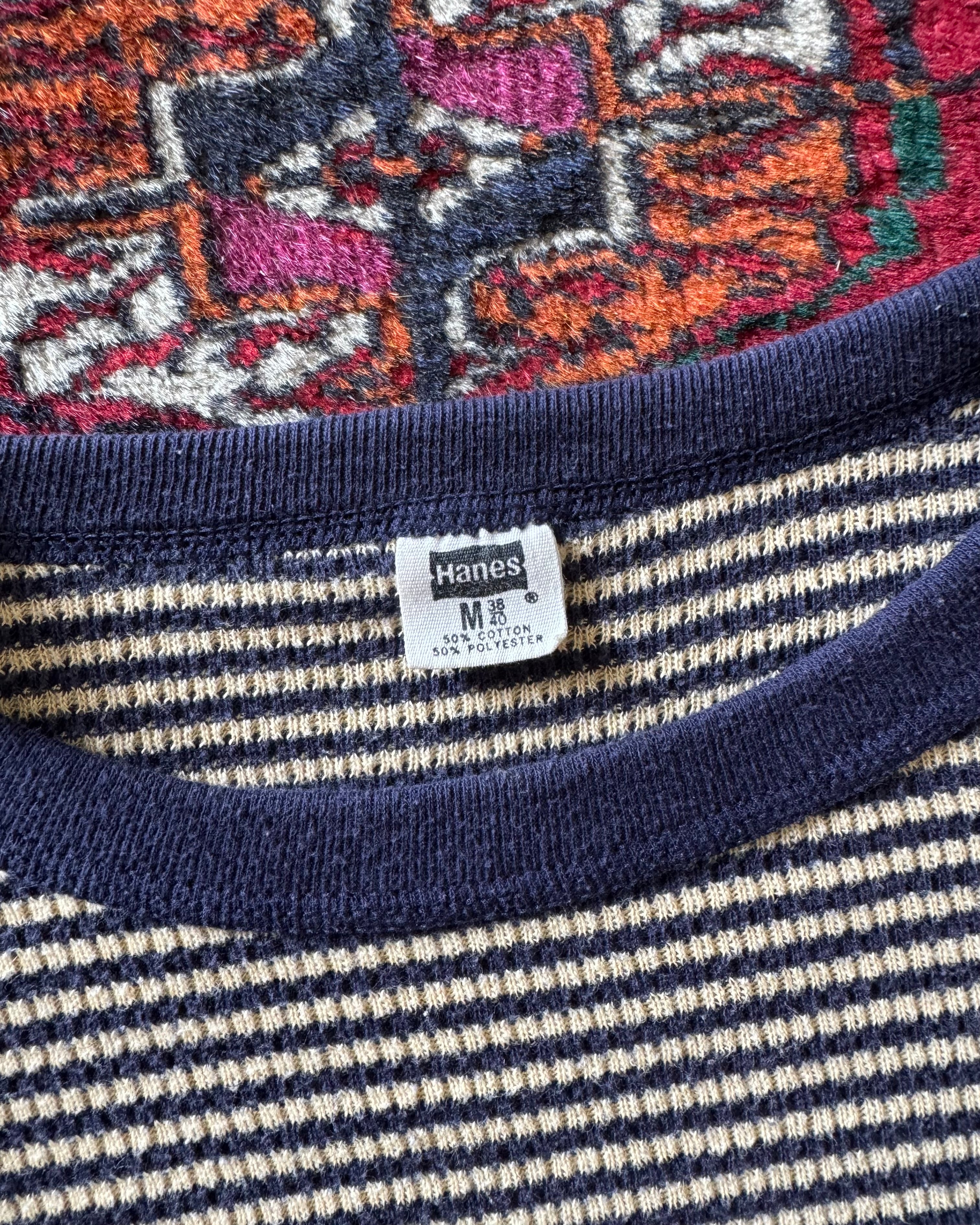 1960s Hanes striped thermal undershirt