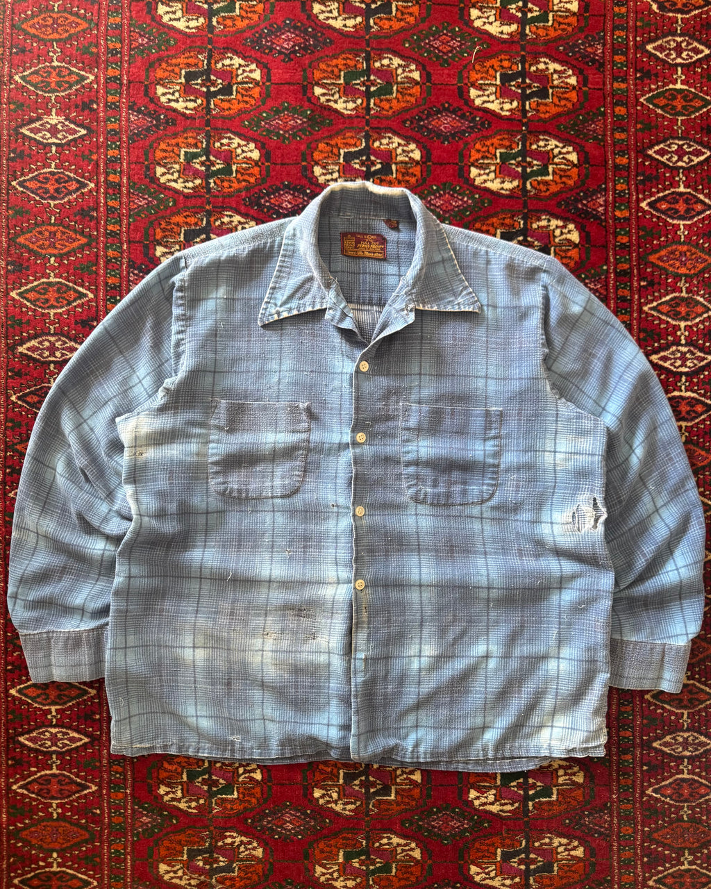 1970s cotton print flannel