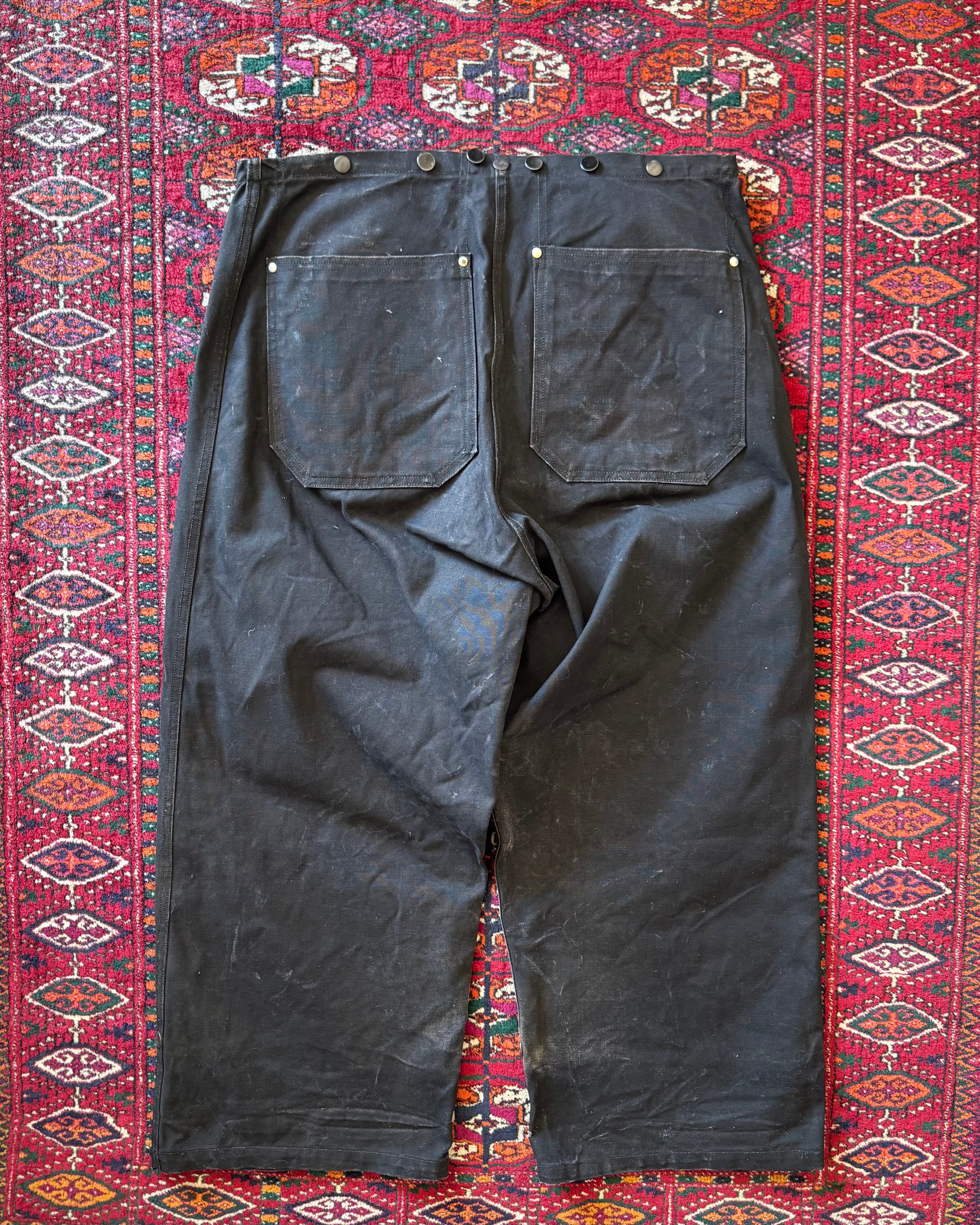 1960s black fireman clasp pants