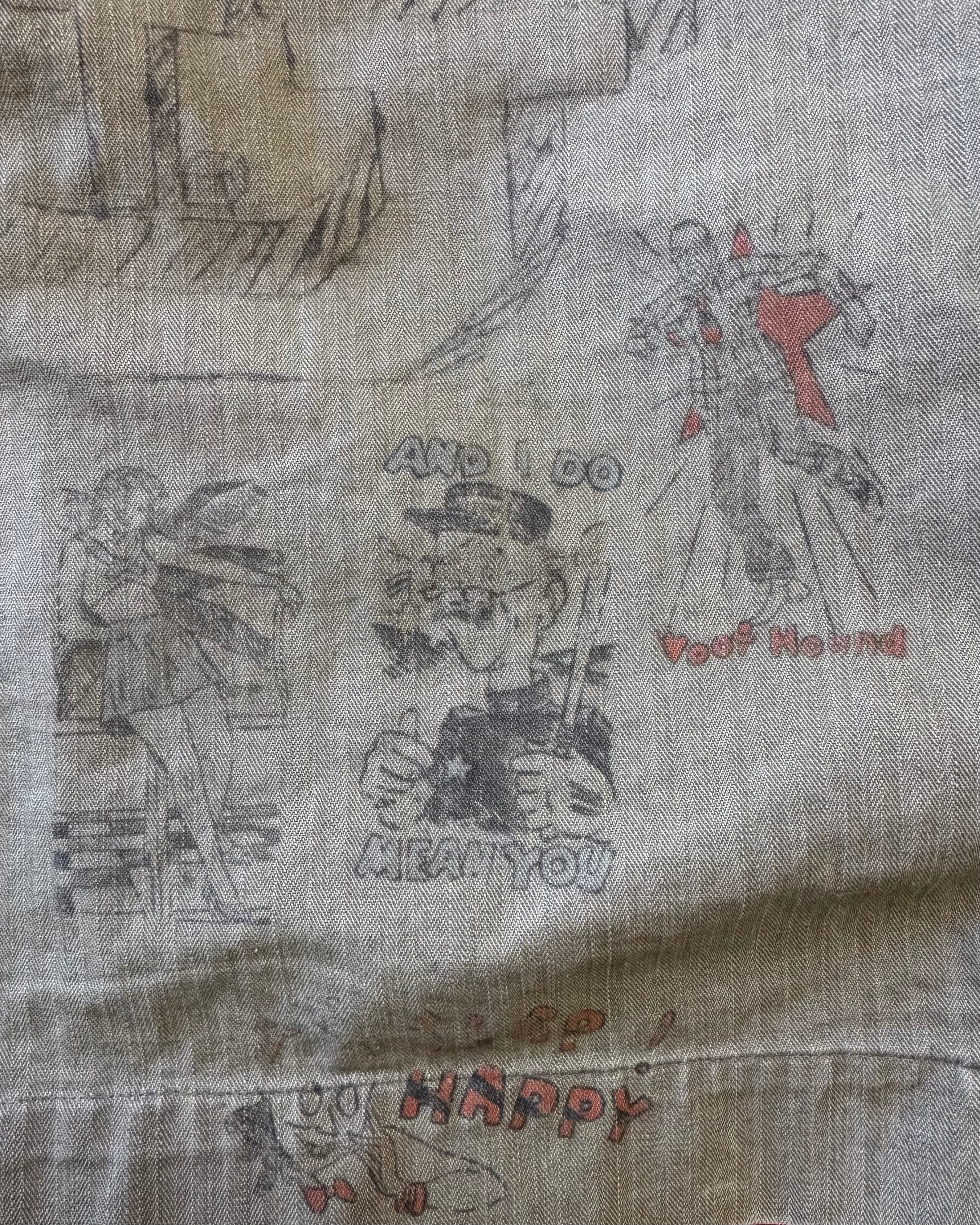 Vintage World War II era, donut button, HBT custom drawn senior jacket  ￼