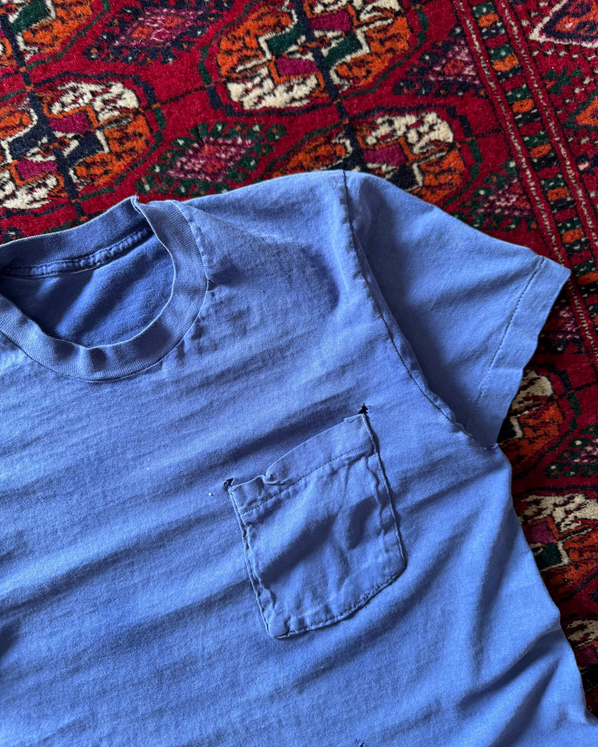 1970s faded navy selvedge tee