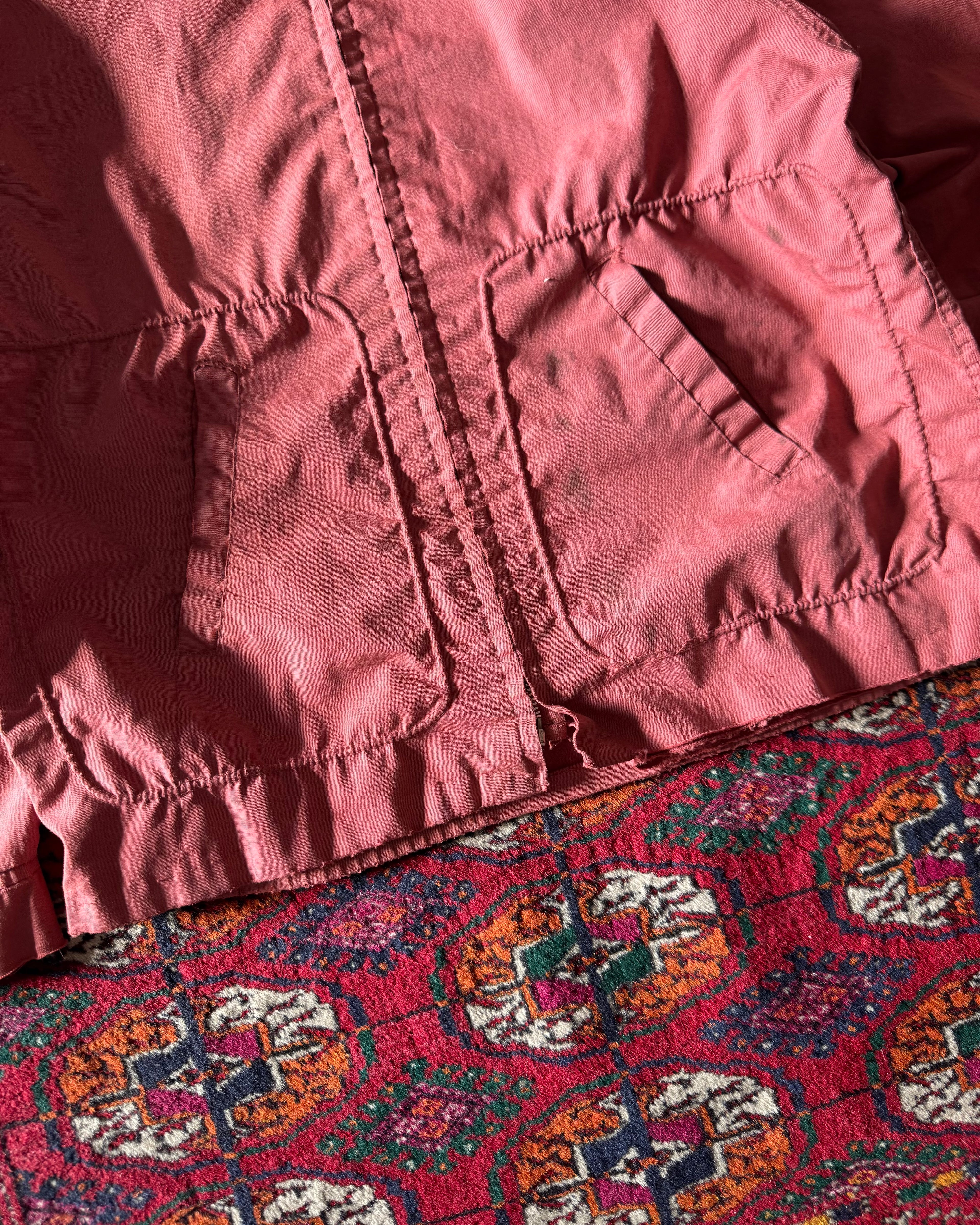 Vintage 1960s distressed pearl River junior College zip up jacket￼