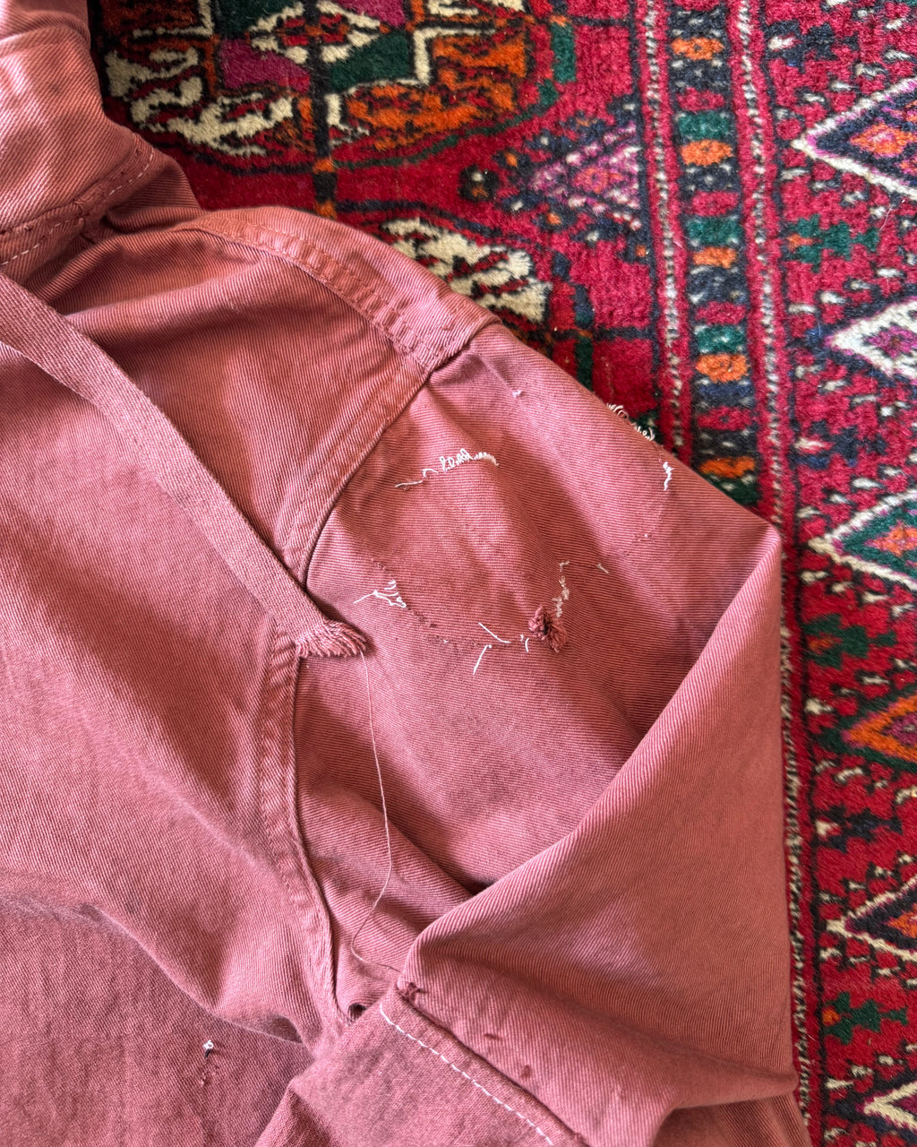 Vintage World War II anorak gunner smock hoodie with original owner alterations ￼