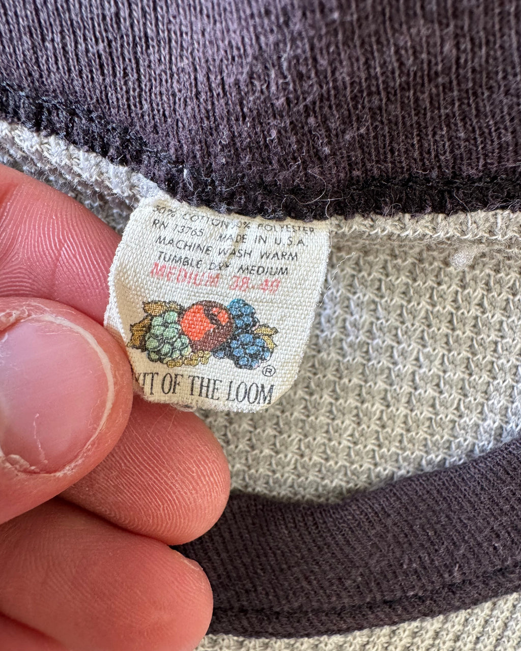 1980s two-tone thermal undershirt