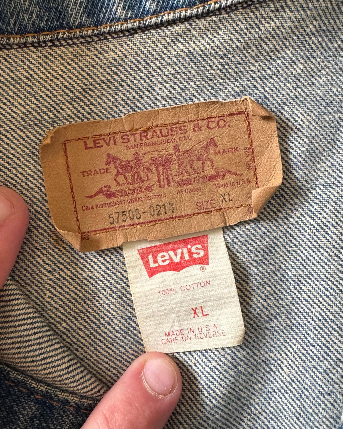 1987 Levi’s TCB Elvis patch denim jacket