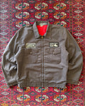 1970s brown work jacket with patches