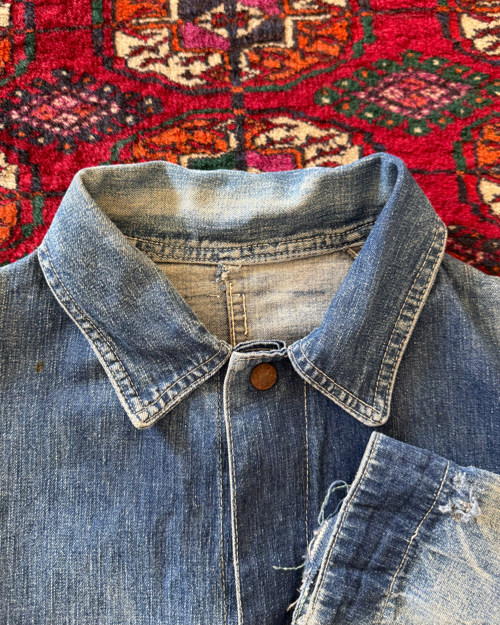 1940s full selvedge denim chore coat