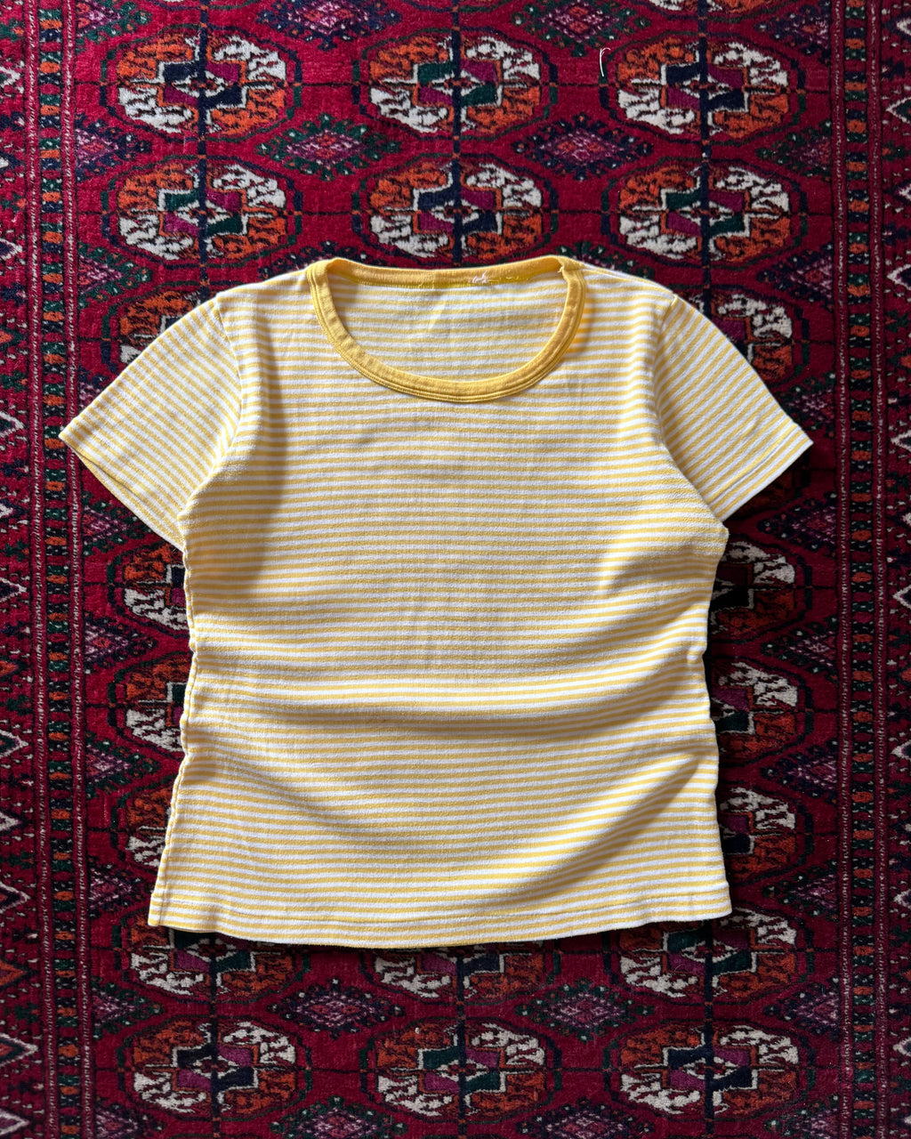 1960s yellow striped tee