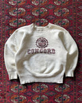1950s champion running man concord  university flock print two-tone sweatshirt