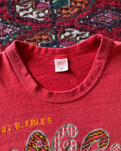1960s Baggy Pants Burlesque faded red tee