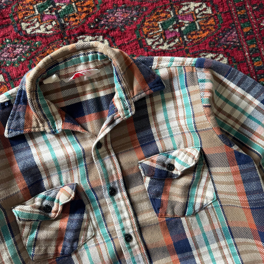 1970s twill cotton flannel