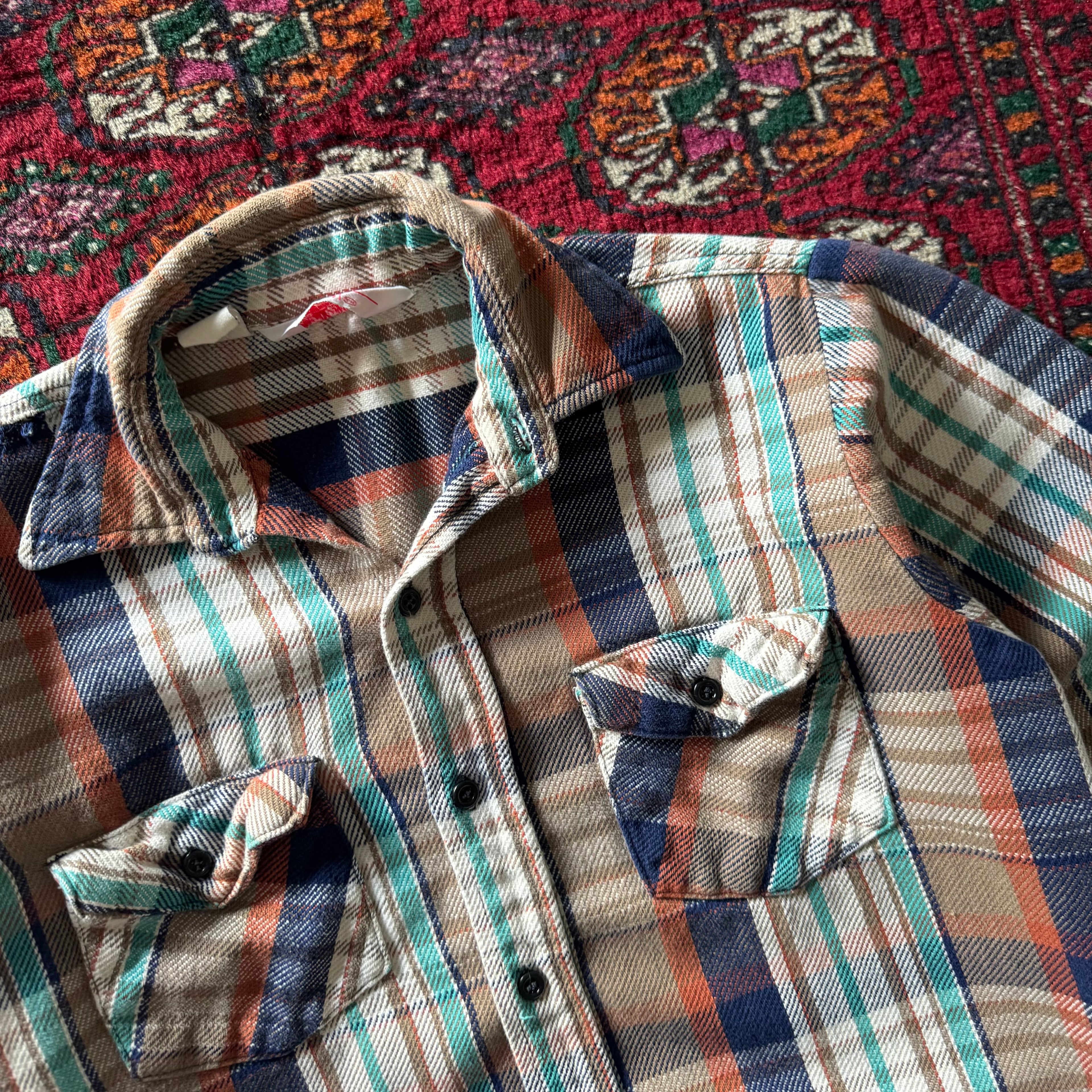 1970s twill cotton flannel