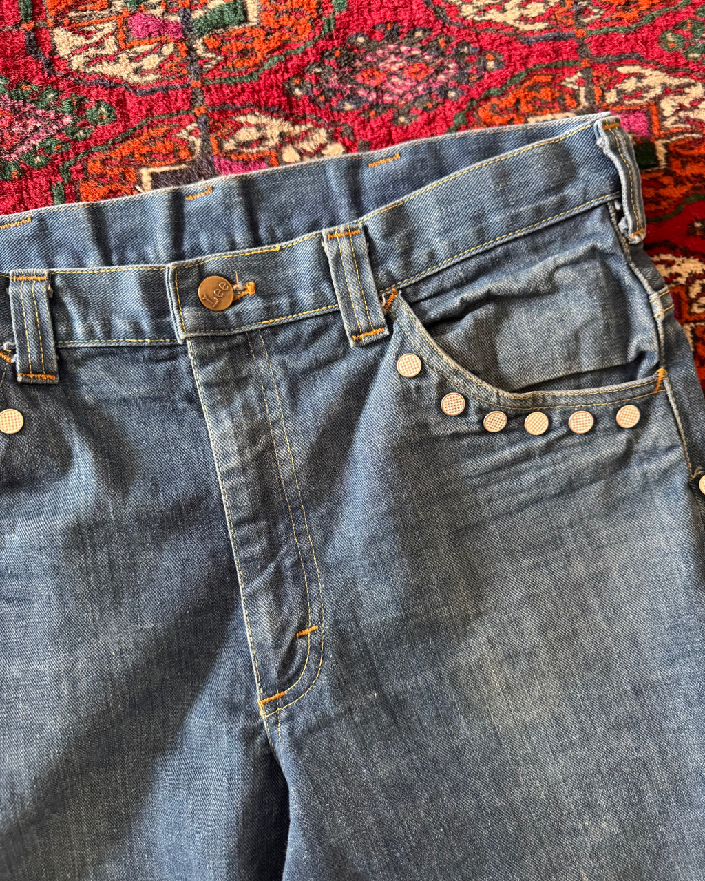 Vintage 1970s Lee denim studded flares ￼