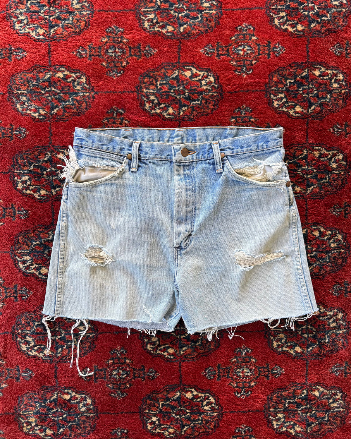 1970s wrangler denim cutoff shorts