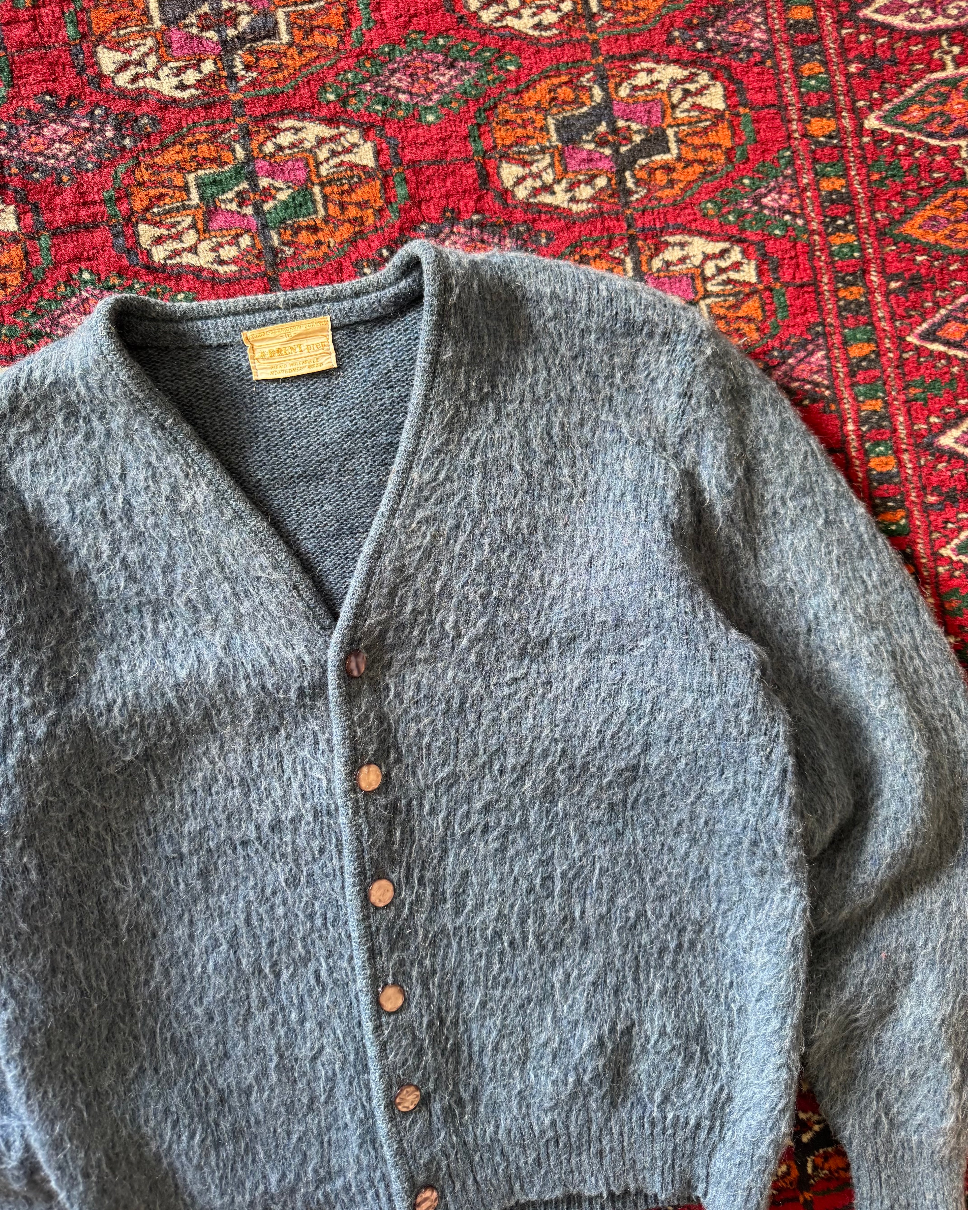 1960s Brent blue mohair cardigan