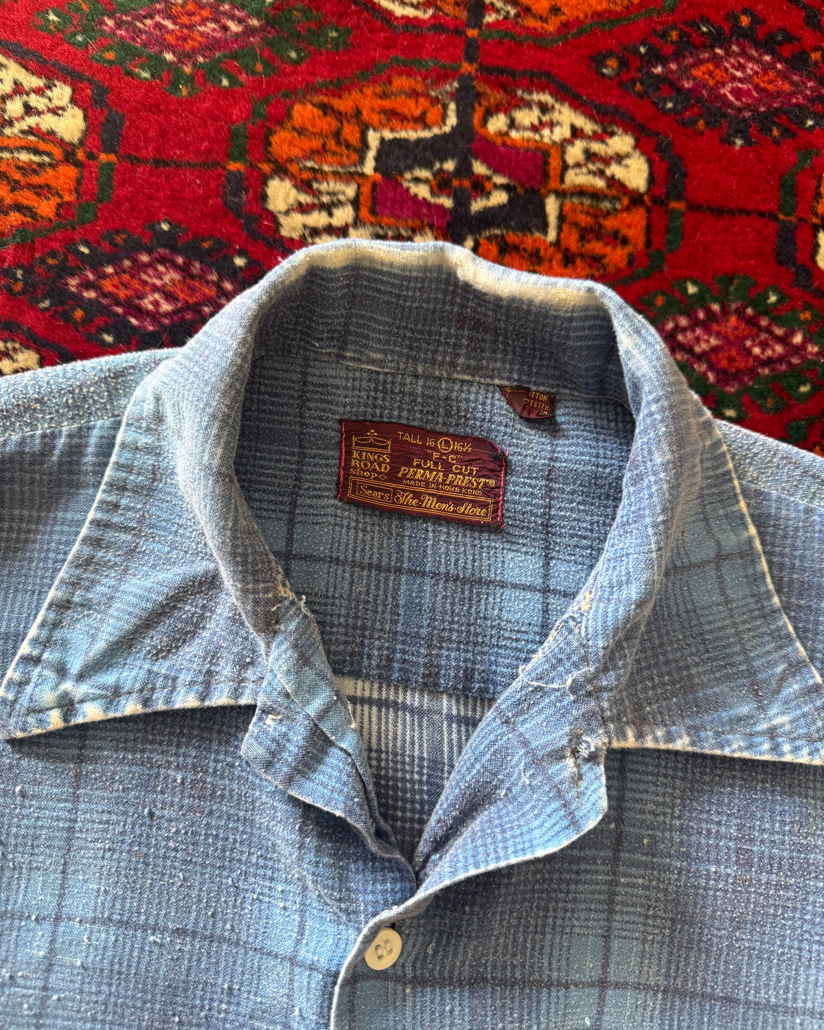 1970s cotton print flannel