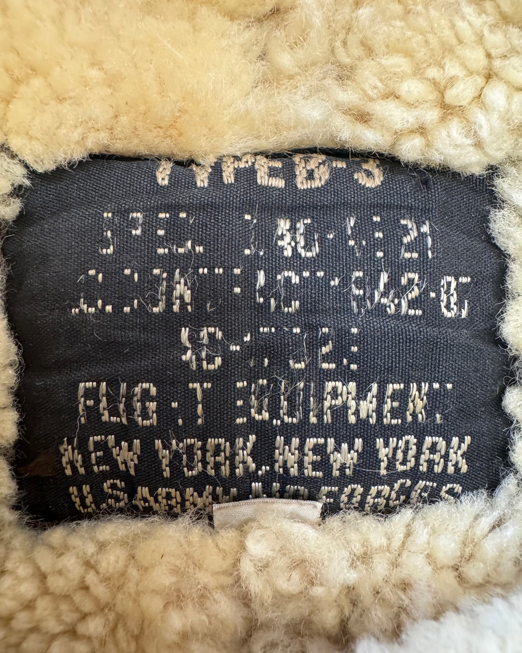 1960s type B -3 leather Sherpa lined flight jacket