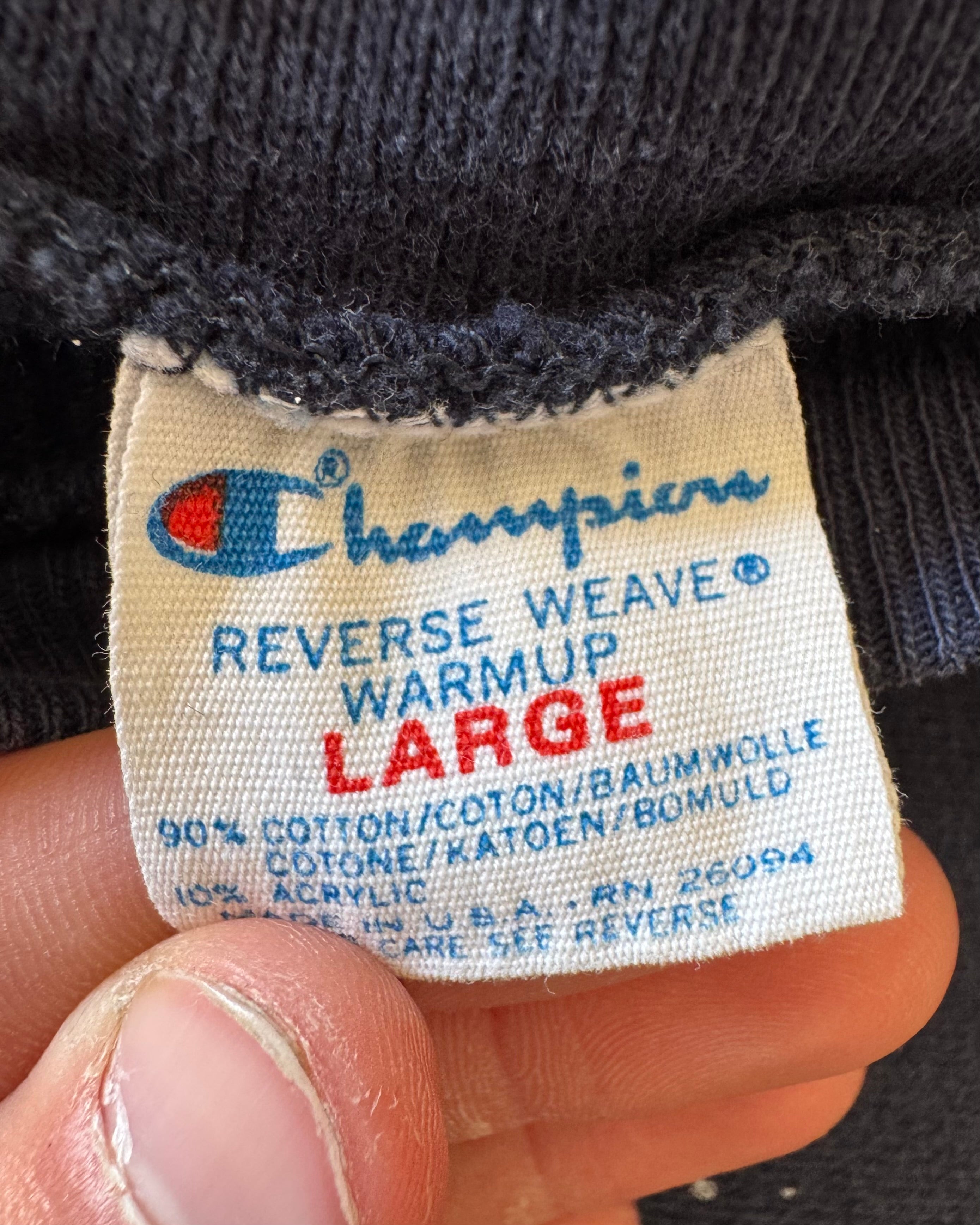 1980s navy reverse weave paint splatter sweatshirt