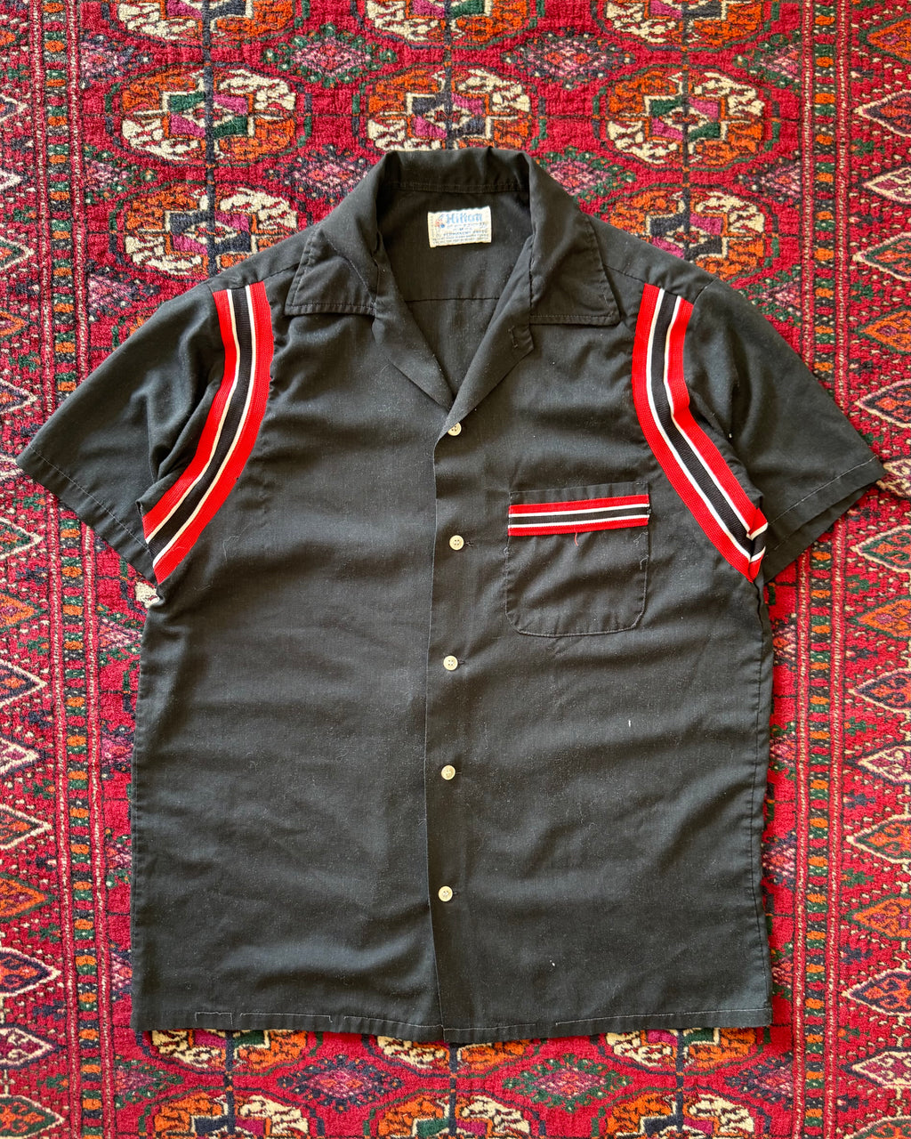 1960s black/red bowling shirt
