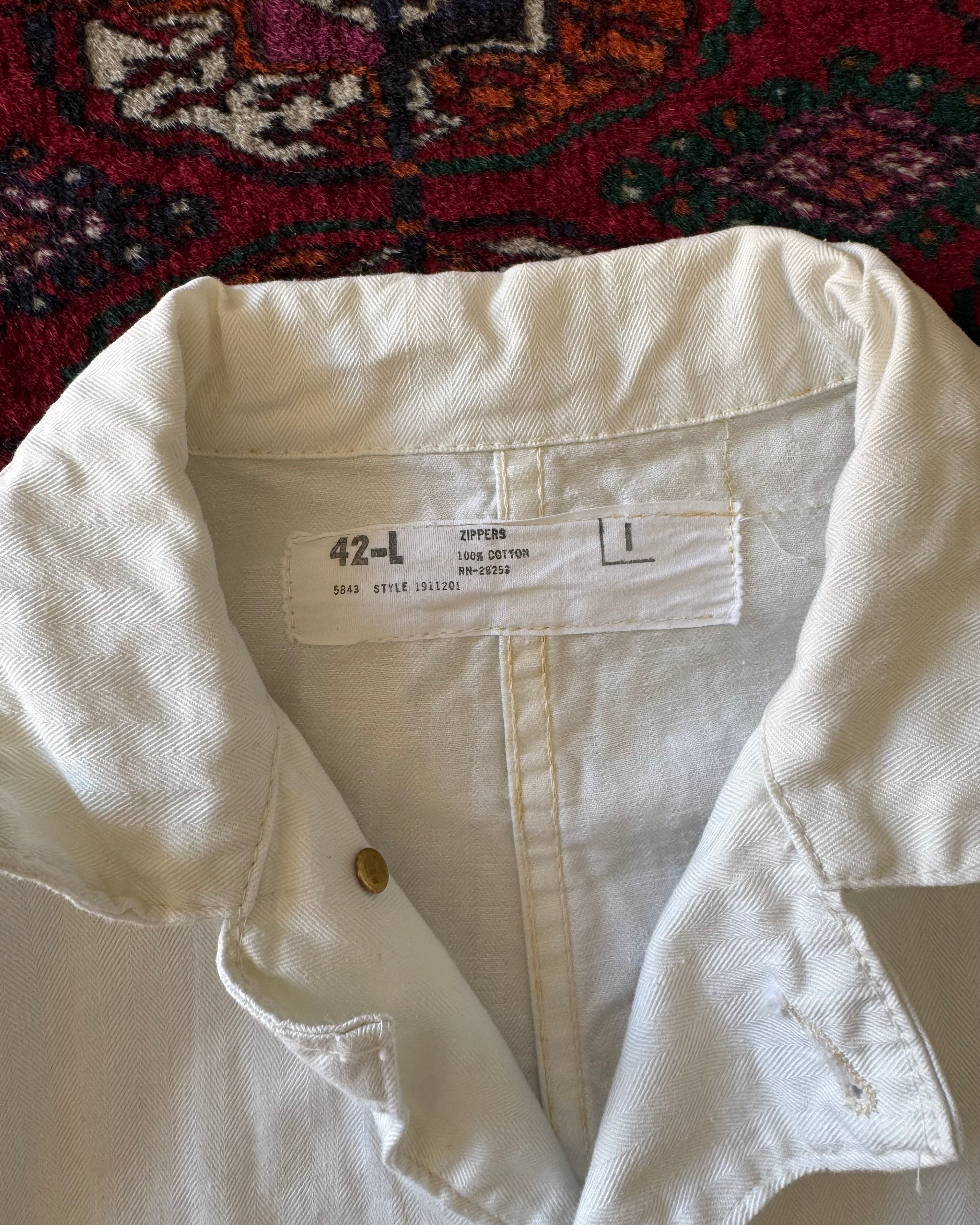 1950s white HPT coveralls