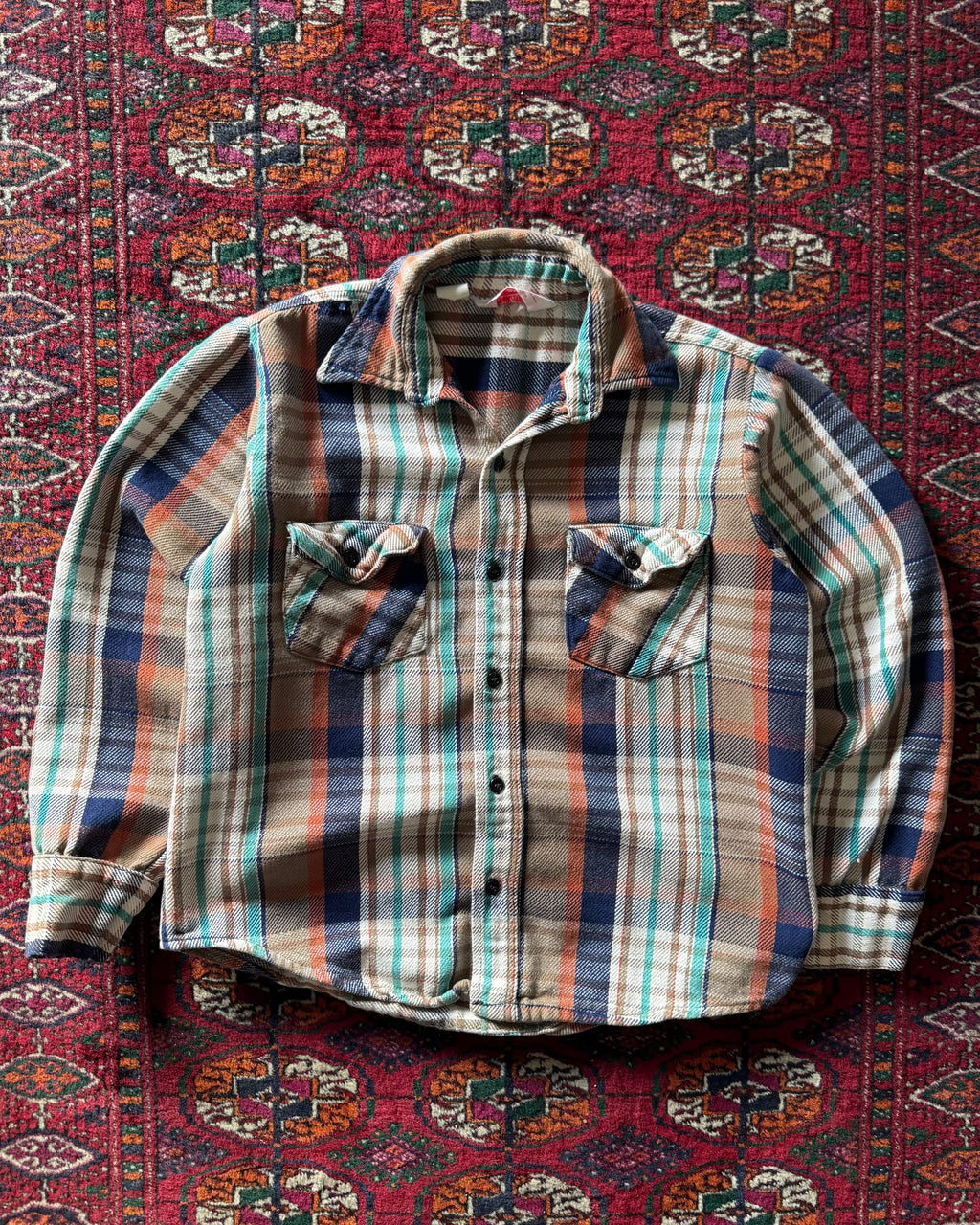 1970s twill cotton flannel