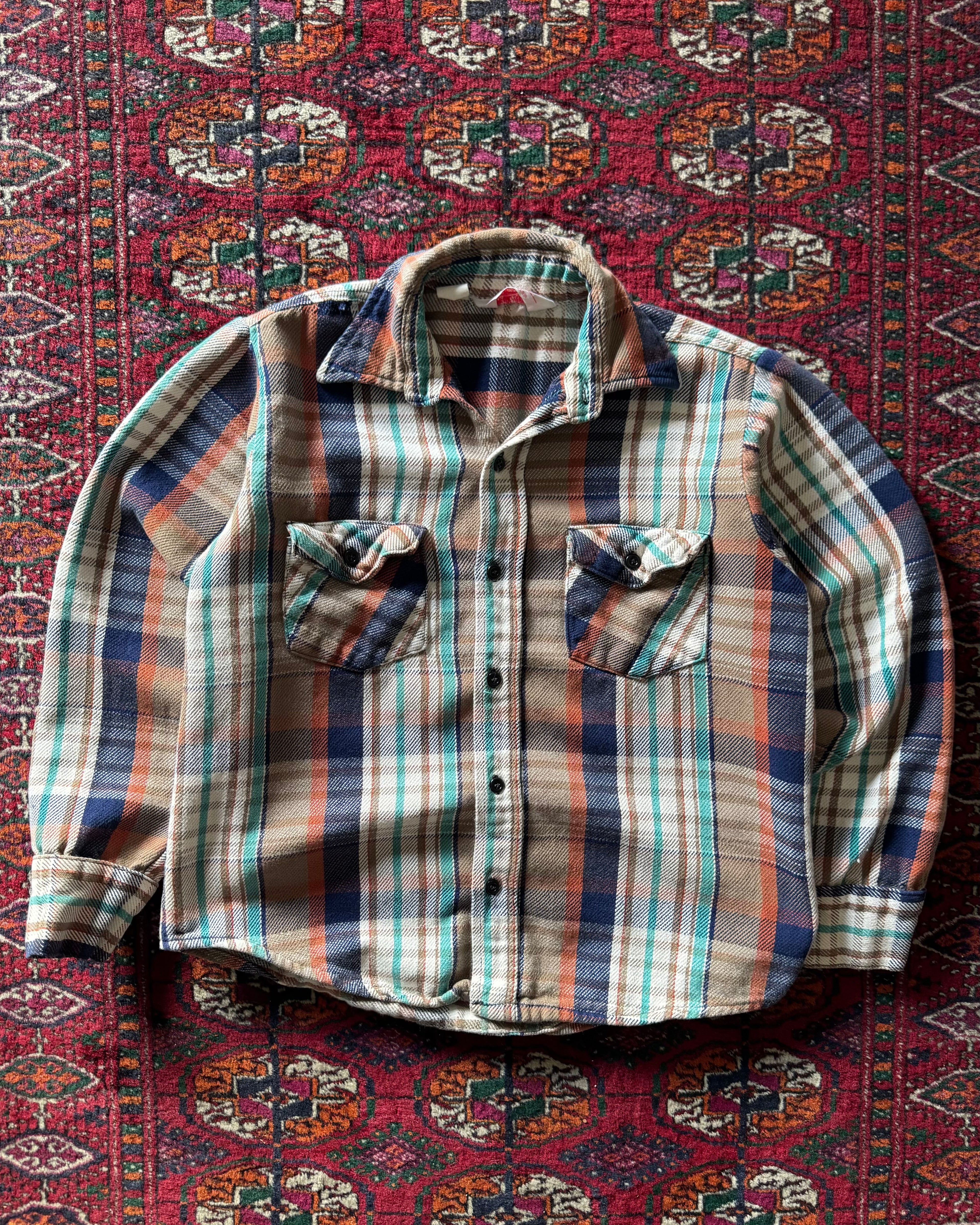 1970s twill cotton flannel
