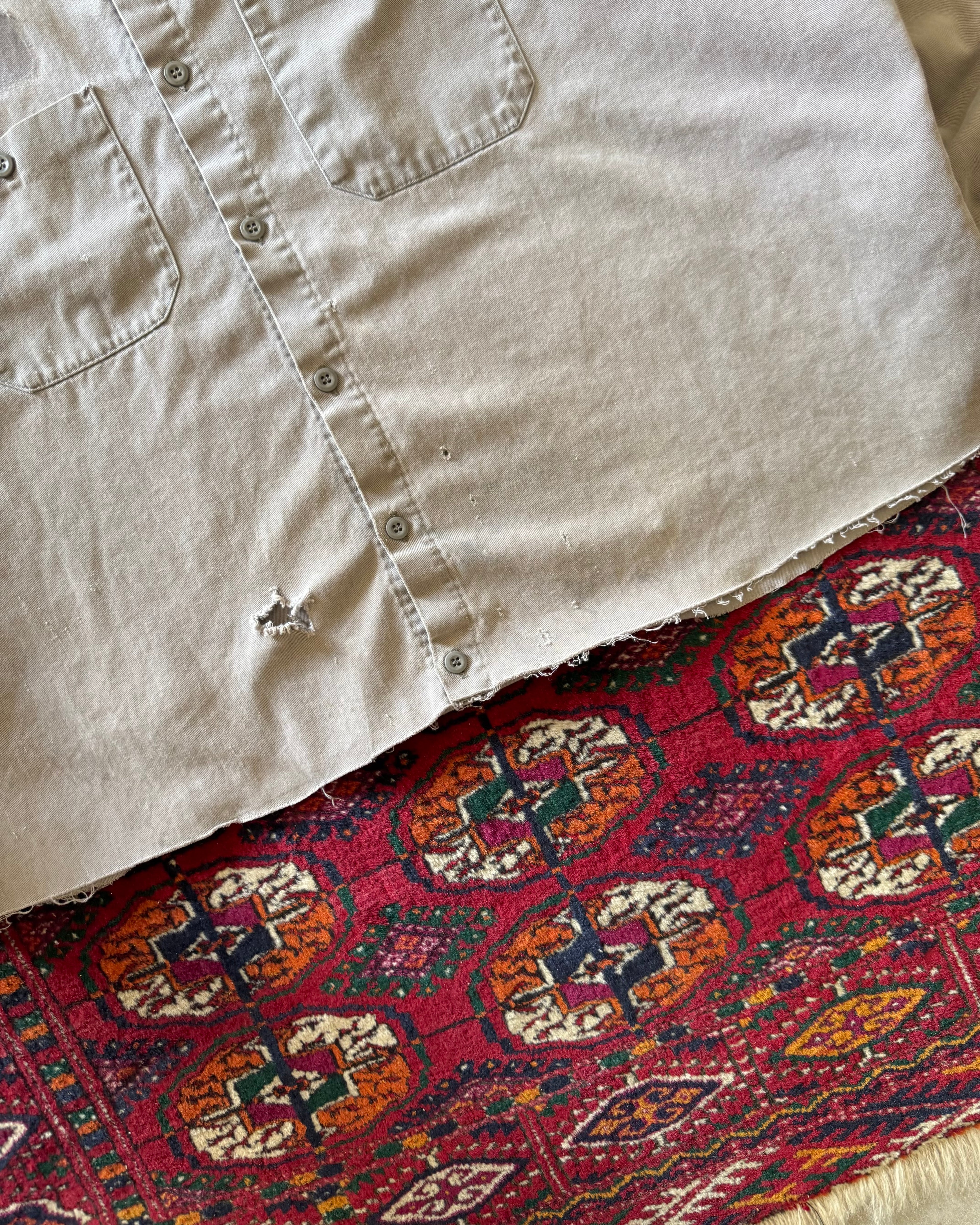1970s distressed work shirt