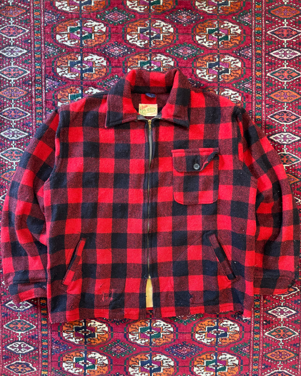 1960s Duxbak Utica buffalo plaid hunting jacket