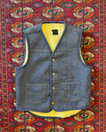 Vintage 1970s Roebucks denim Sherpa lined vest