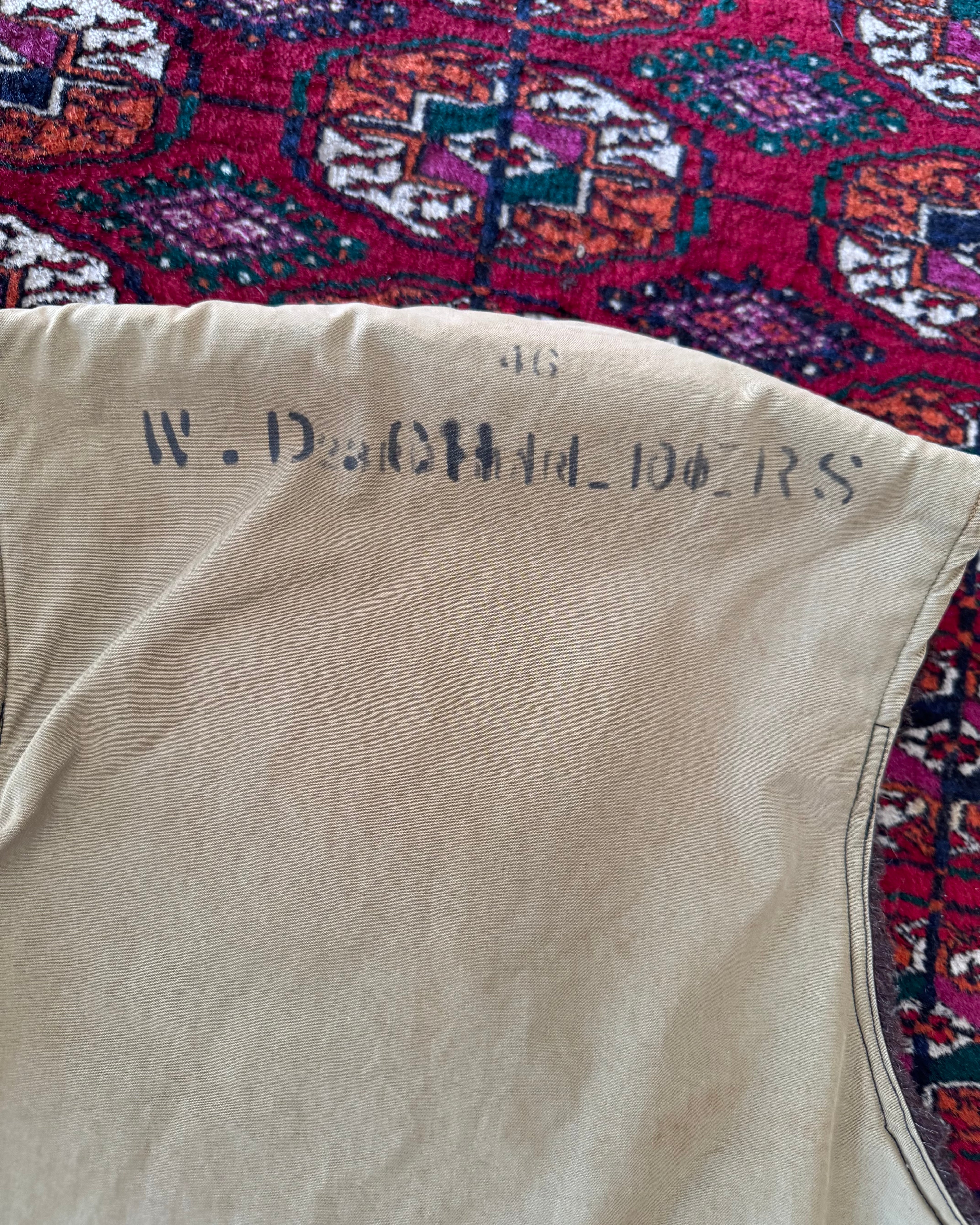 Vintage 1960s/50s Demotex alpaca lined stencil vest ￼￼