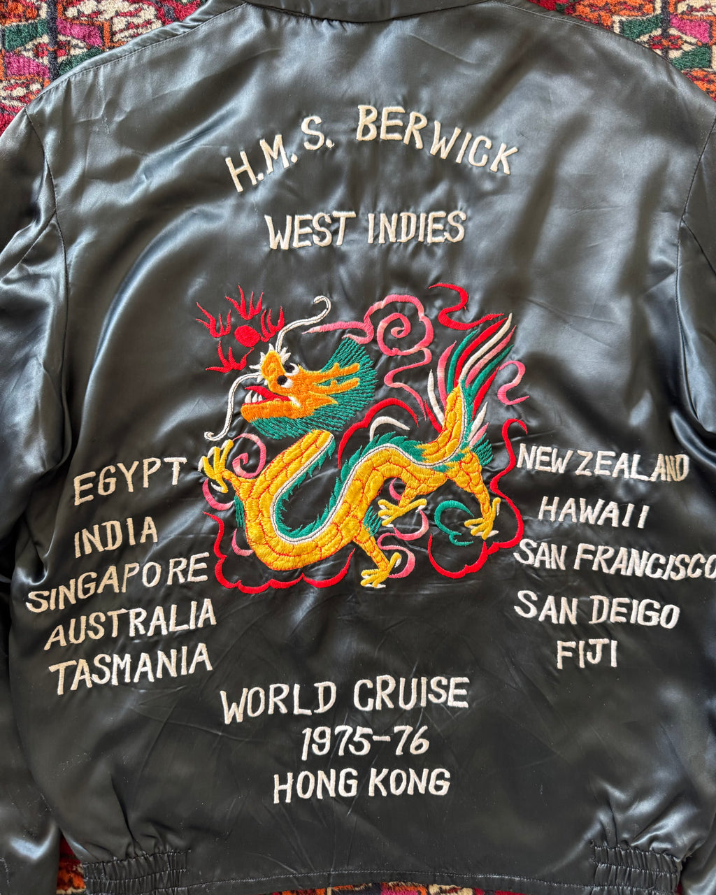 1976 HMS Berwick, heavily faded souvenir jacket