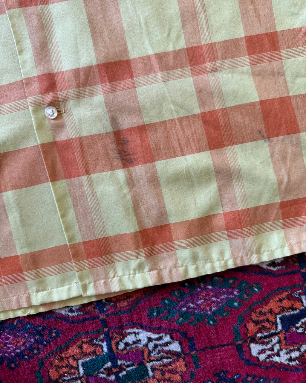 1960s Loop collar plaid shirt