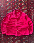 1950s corduroy red collar loop shirt