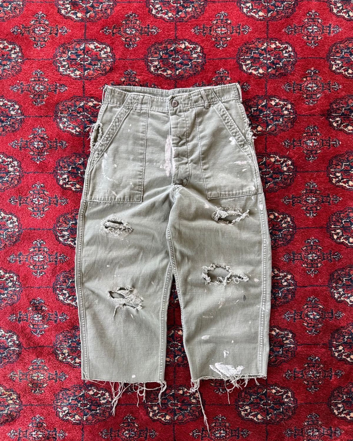 1960s distressed paint splatter OG-107 capri cut