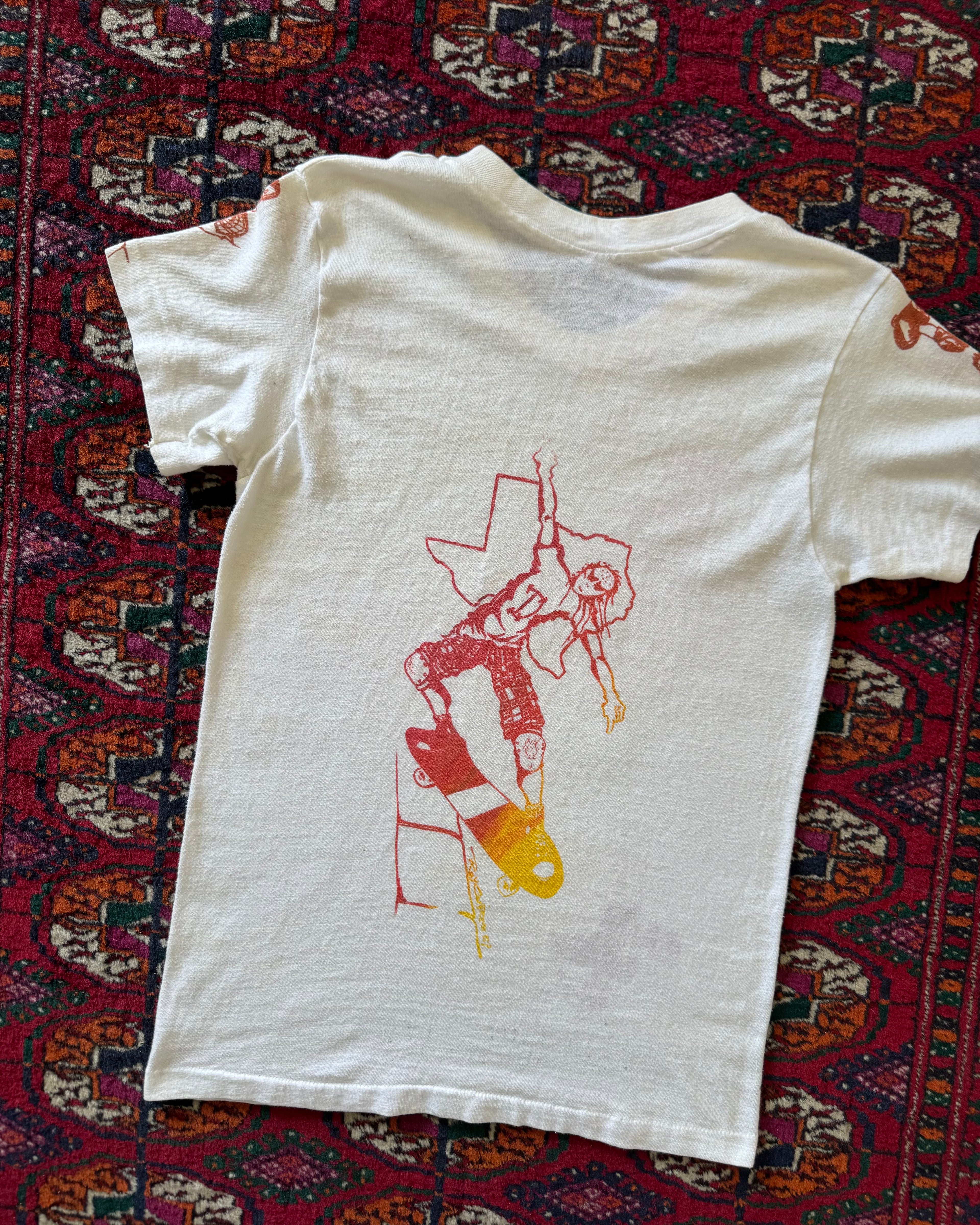 1960s army stencil tee with later added skate graphics