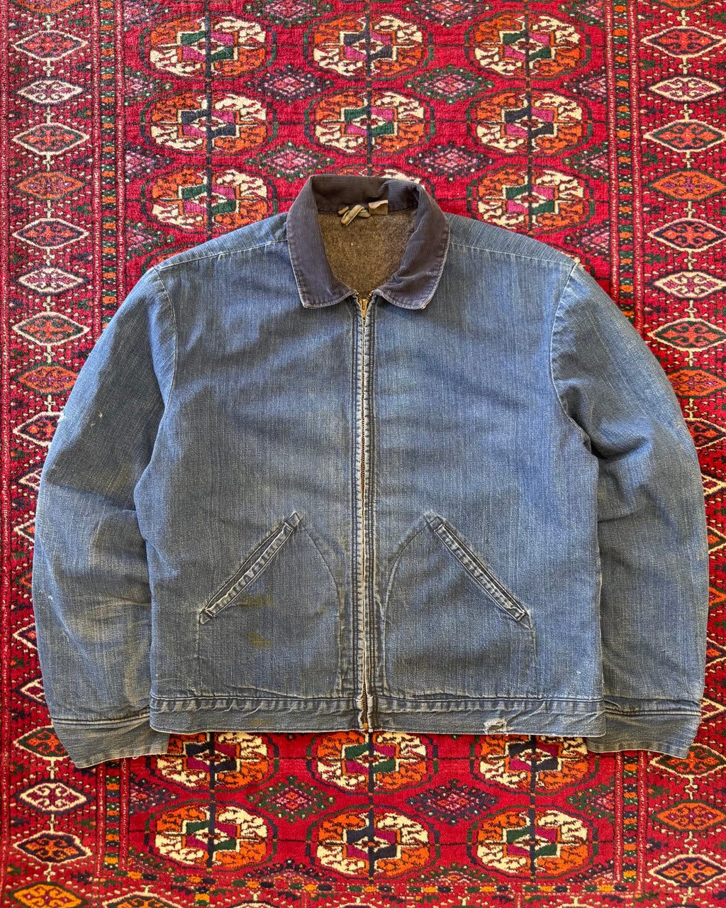 1960s Wrangler flannel lined denim work jacket