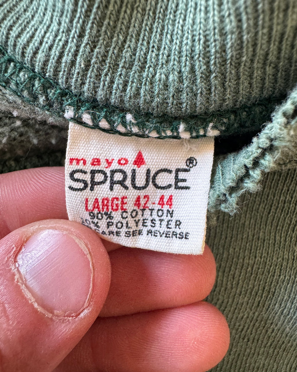 Vintage 1960s Spruce faded green paint splatter sweatshirt