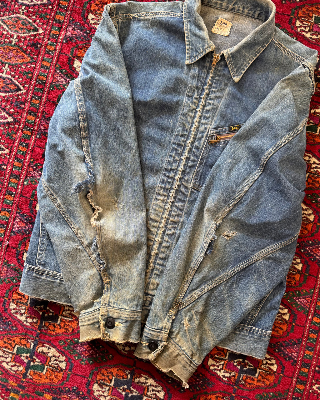 1950s Lee 91-B Jelt Denim distressed jacket