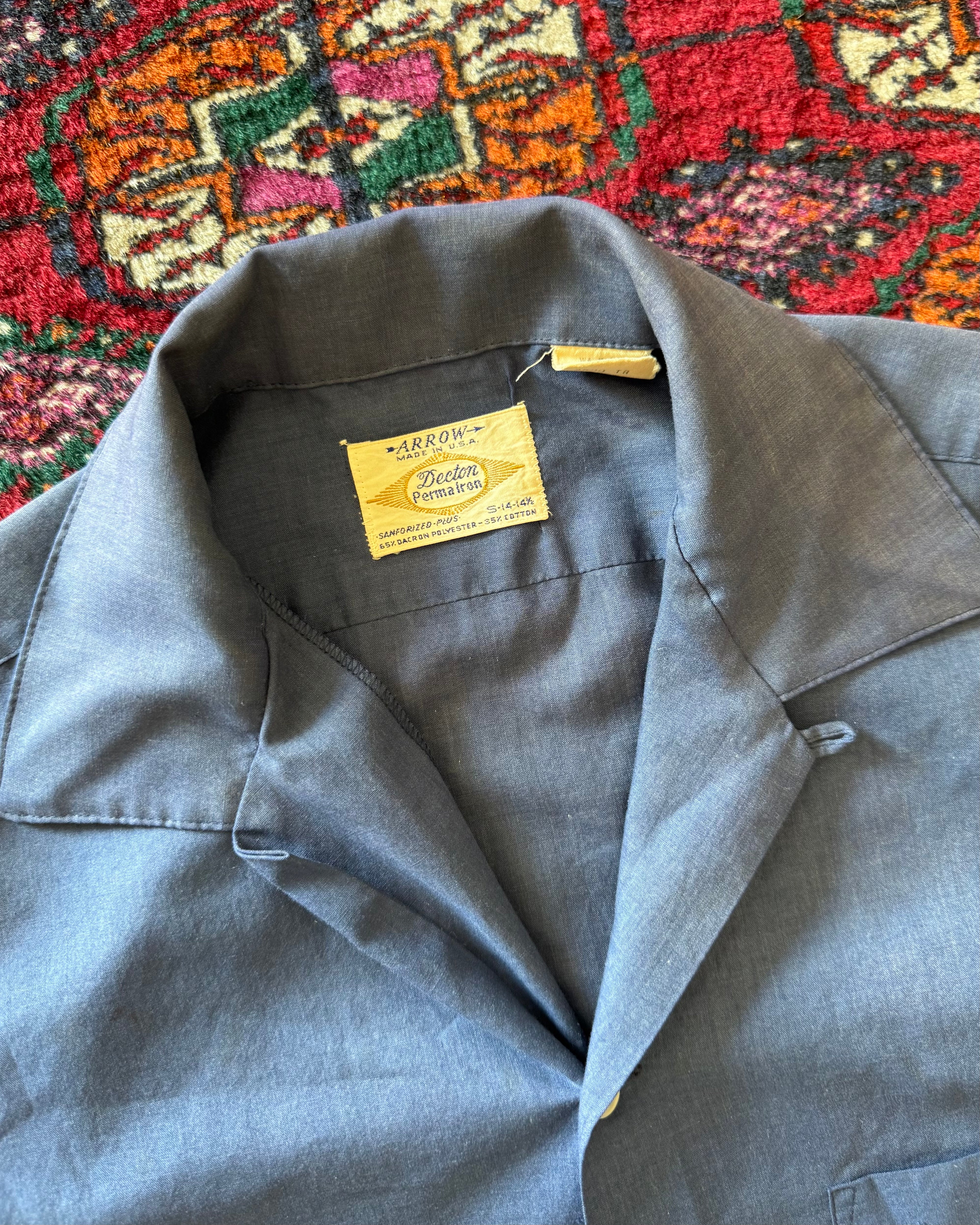 1960s sanforized collar loop shirt