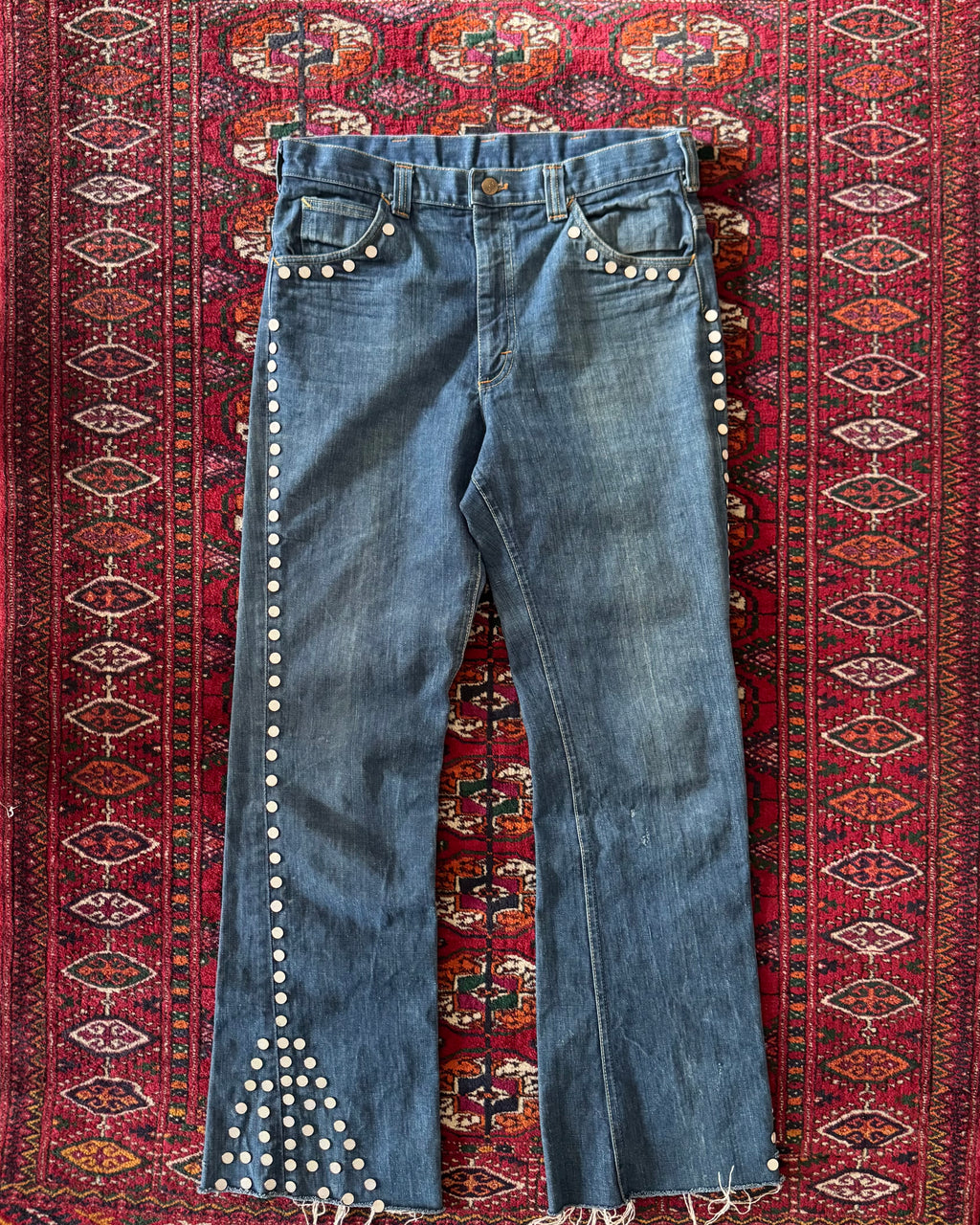 Vintage 1970s Lee denim studded flares ￼